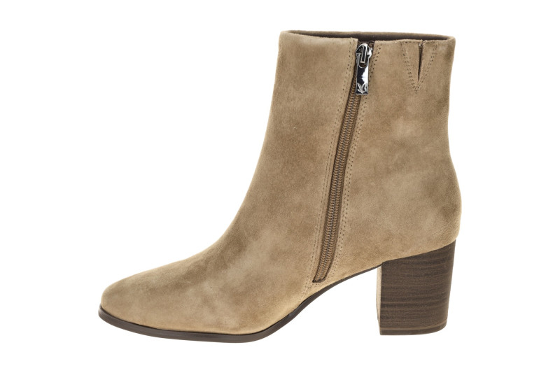 Caprice Stiefelette Ankle Boots taupe braun Velour 25313
