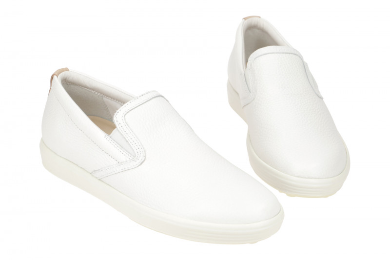 Ecco Soft 7 Slipper Schuhe weiß Damen 470493