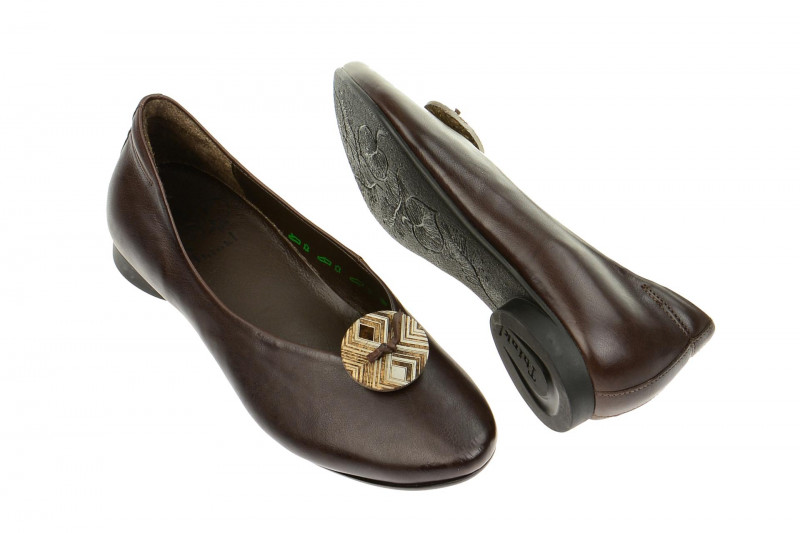 Think Guad Schuhe Slipper dunkel-braun 5-85792-41