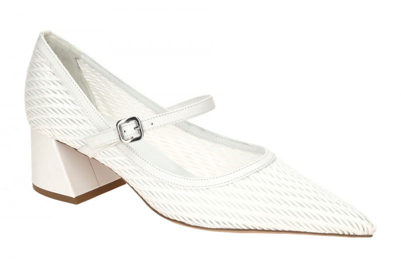 Högl Arabella Pumps weiß Mary Jane Netz 4528