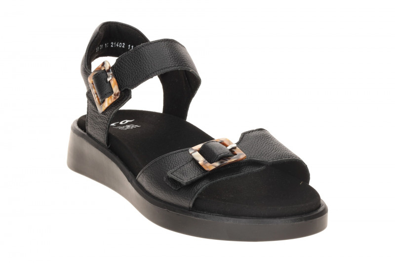 ara Madeira Sandale schwarz H-Weite Klett 12-21402