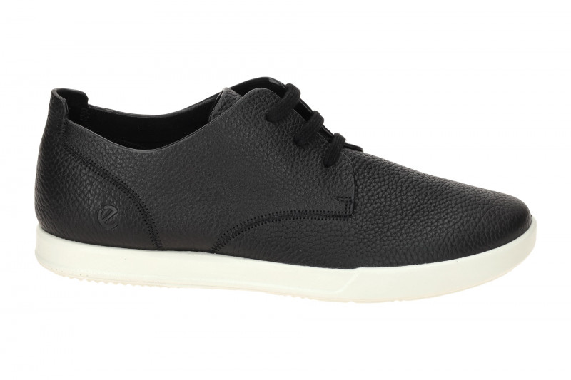 Ecco Leisure Schuhe schwarz Herren Leder Sneakers 538804