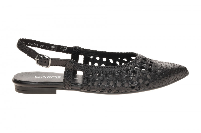 Gabor Sling Pumps schwarz Flecht-Optik 81.631.27