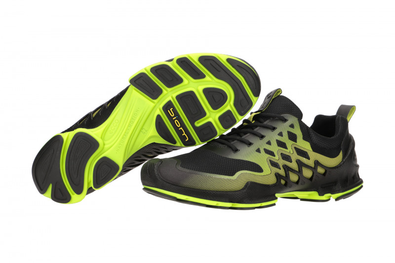 Ecco Biom AEX Herren Sportschuhe schwarz gelb
