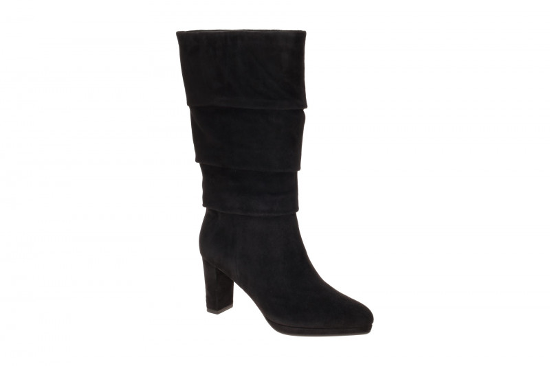 Peter Kaiser Mid Rise Stiefel schwarz gerafft 75336