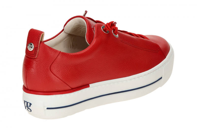 Paul Green Sneaker Plateau Schuhe rot Glattleder 5017