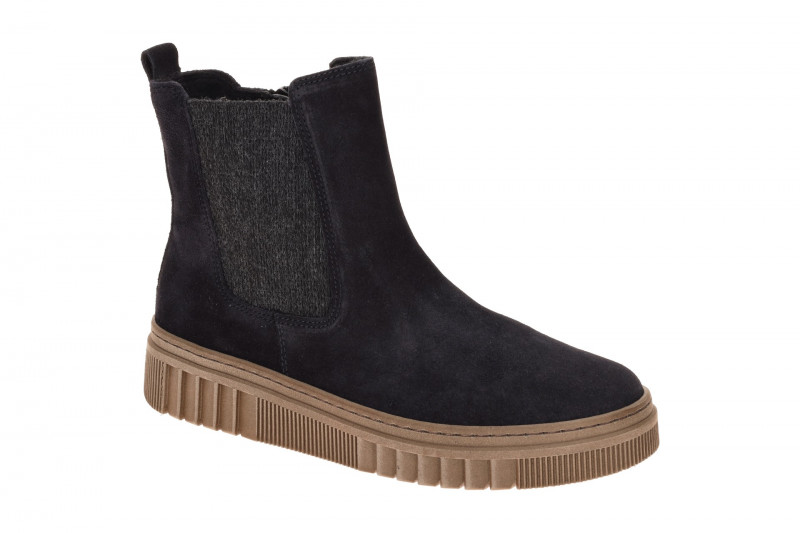 Gabor Stiefelette blau Chelsea Boots Velour 8008.03.002