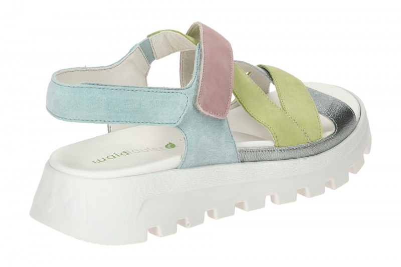 Waldläufer Nele Sandale grün bunt H-Weite 730004