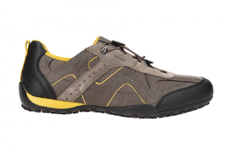 Geox Snake Sneaker Schuhe taupe gelb U2507B
