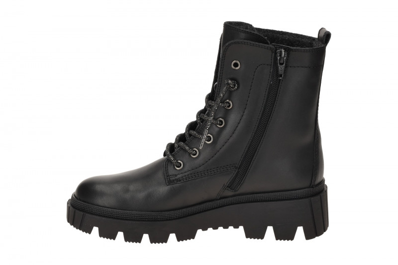 Gabor Fashion Stiefelette schwarz Strass Senkel 71.821.37