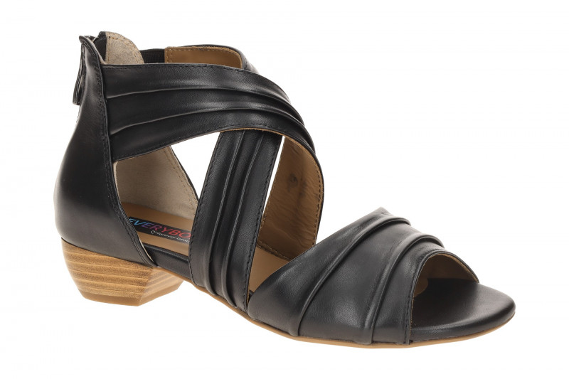 Everybody Jobas Sandalette schwarz Glattleder