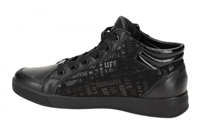 ARA Rom Schuhe Sneaker schwarz Glattleder 12-44499