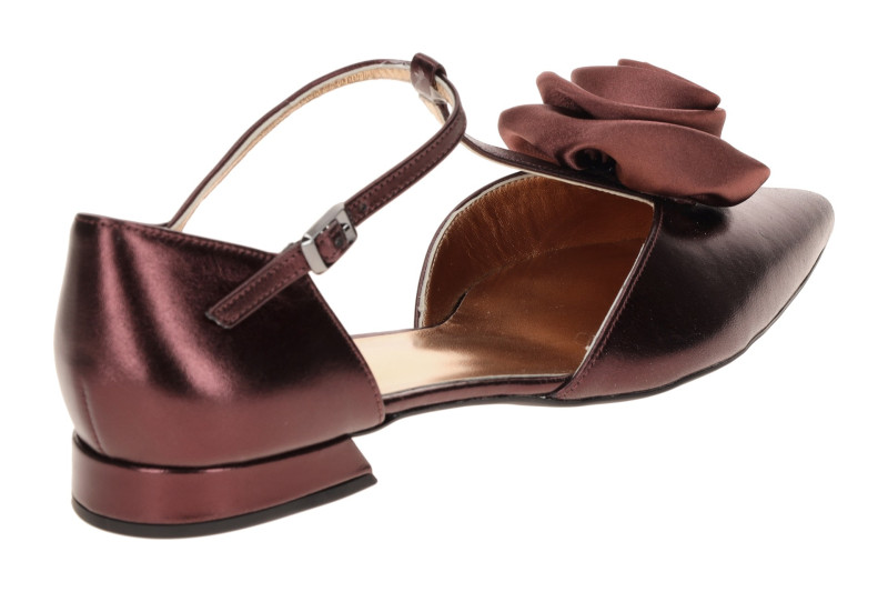 Högl Blossom Ballerina Schuhe dunkelrot T-Steg D`Orsay 1841