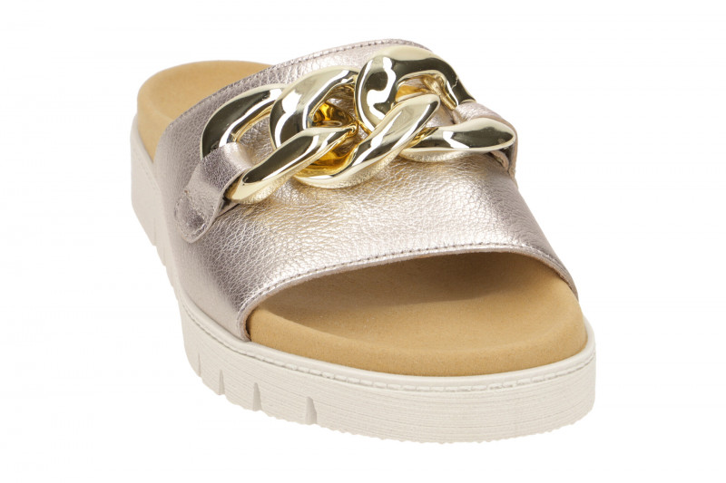 Gabor Glamour Pantolette grau gold 43.743.62