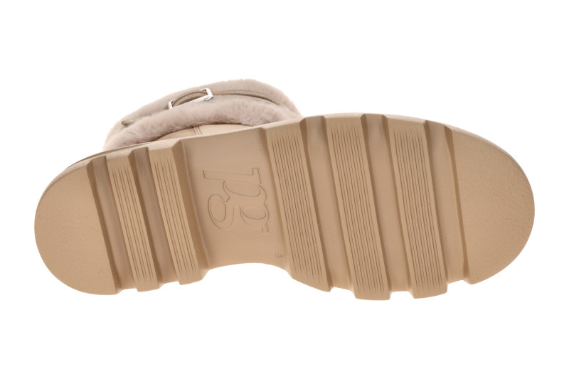 Paul Green Winter Stiefel beige Warmfutter Fellkragen 8327