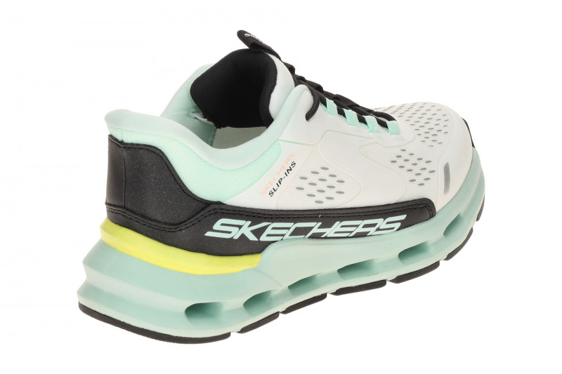 Skechers Glide Step Kinder Schuhe weiß mint Slip-Ins 303654L