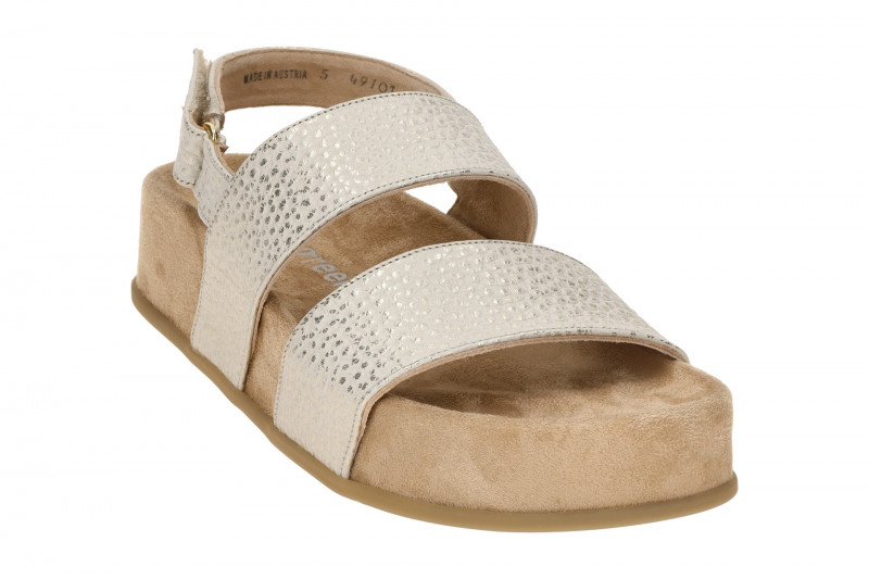 Paul Green Plateau Sandale grau gold metallic 6159