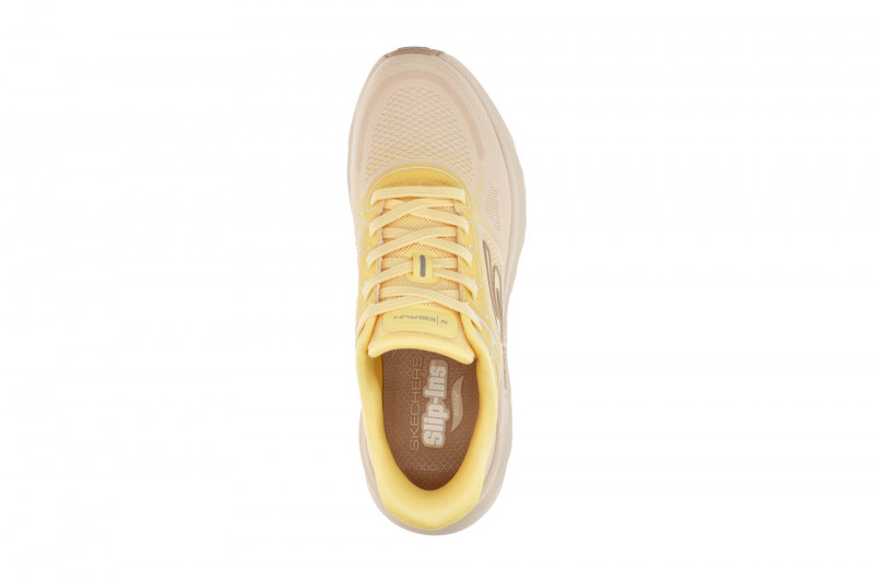 Skechers Go Run Glide Schuhe beige gelb Damen Sport Slip-Ins 129800