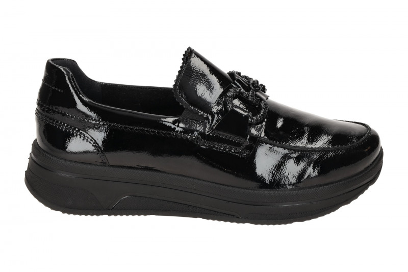 ARA Sapporo 3 Plateau Slipper schwarz Lack 1227522
