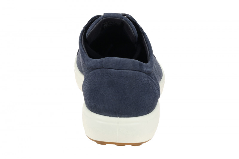 Ecco Soft 7 Schuhe dunkelblau Nubuck Sneaker 470364