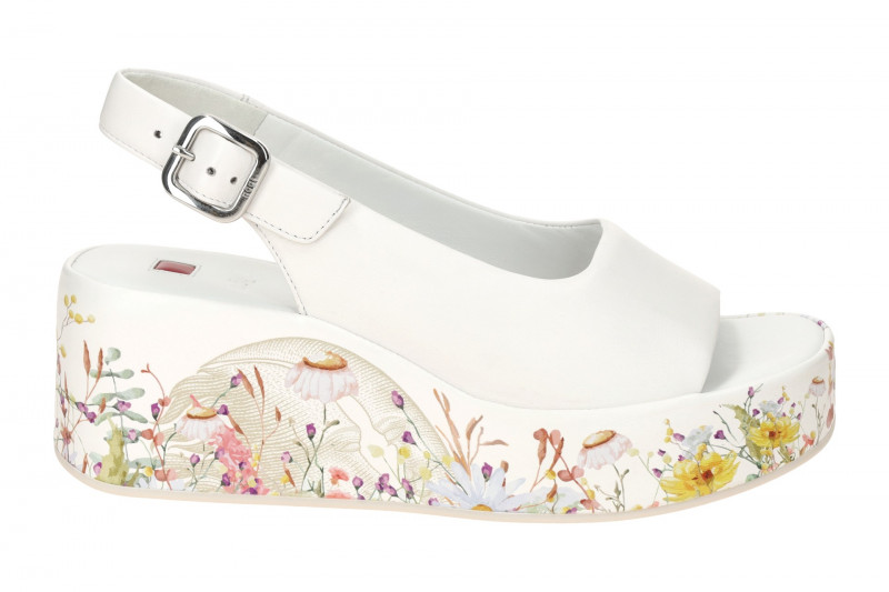 Högl LouLou Plateau Sandalette weiß bunt Wedges 2519