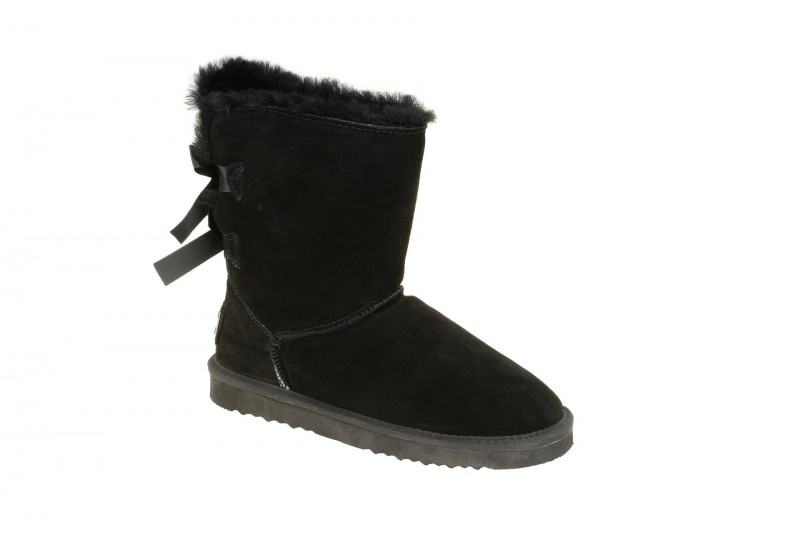 Oog Stiefel schwarz Lammfell Boots OB0604