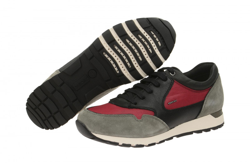 Geox Emildon Schuhe schwarz rot grau U641RB