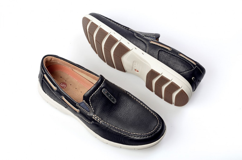 Clarks Slipper Unnautical Bay blau navy Gr 41.5