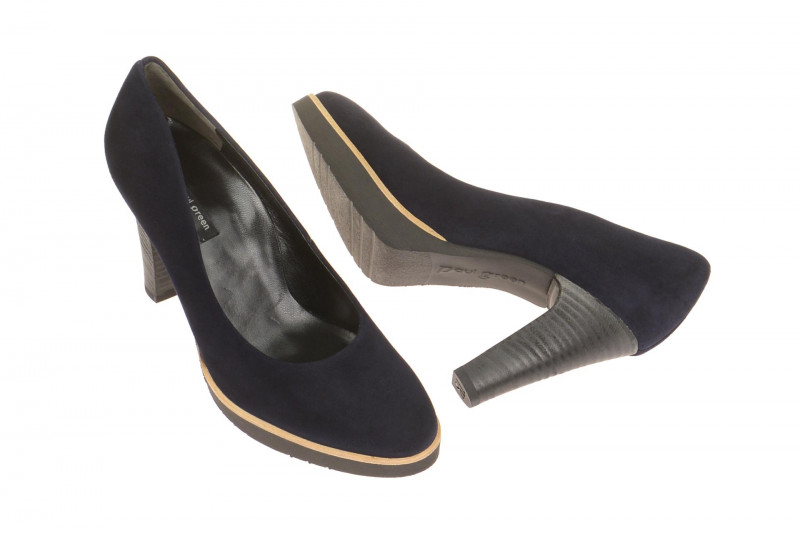 Paul Green Plateau Pumps 3210 blau Samt
