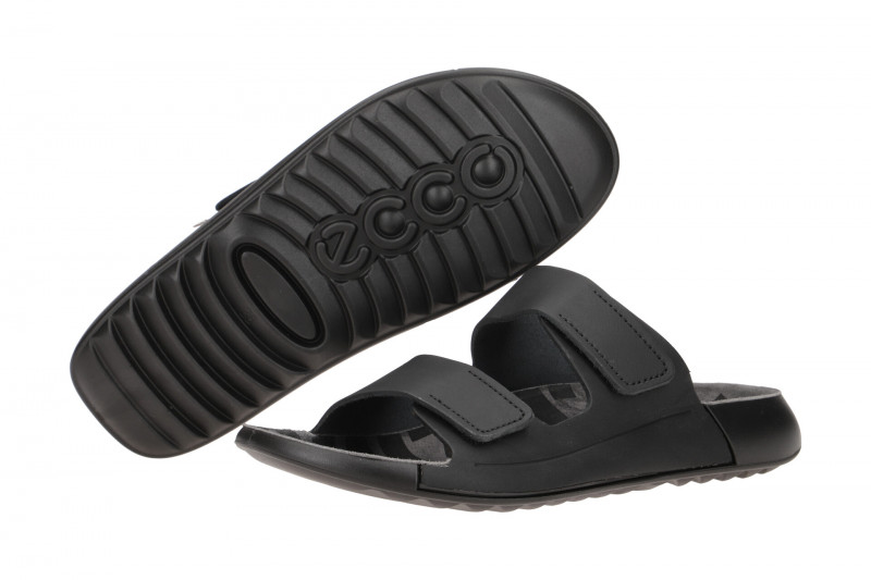 Ecco Cozmo Pantolette schwarz 2fach Klett 206823