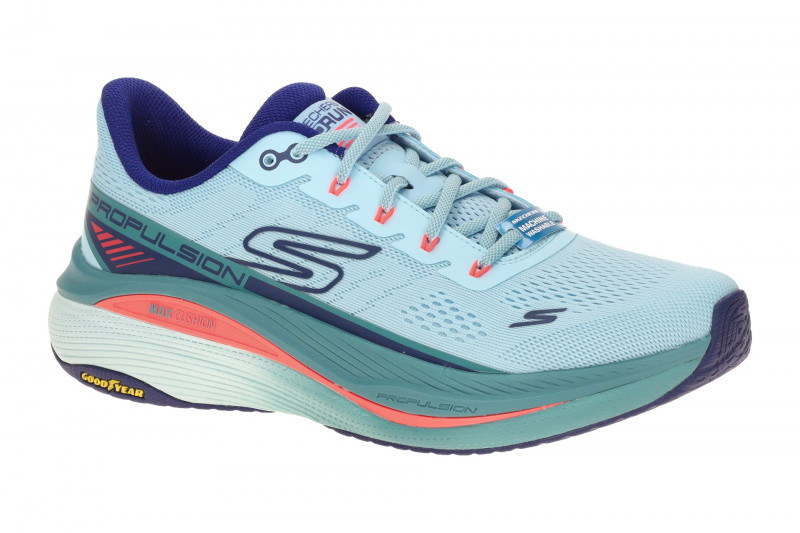 Skechers MAX CUSHIONING Schuhe blau Damen Sportschuhe 128901