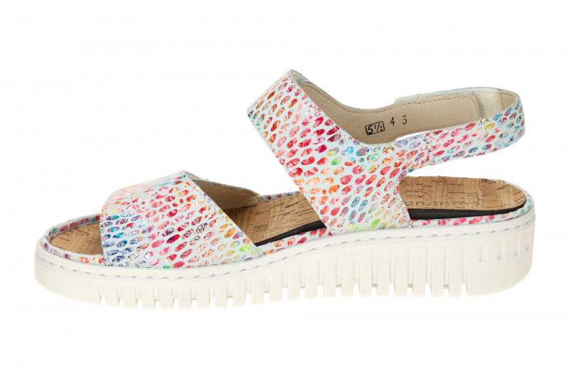 Waldläufer Willow Sandale hellgrau bunt H-Weite Konfetti 955001