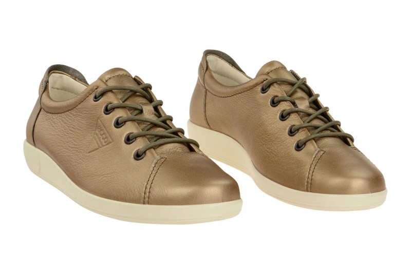 Ecco Soft 2 Schuhe grau braun metallic 20650301375