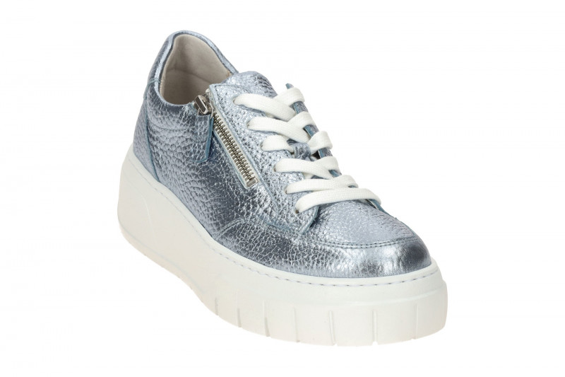 Gabor Schuhe Plateau Sneakers blau metallic 63.220.66