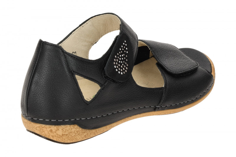 Waldläufer Heliett Sandale schwarz OrthoTritt 342H80