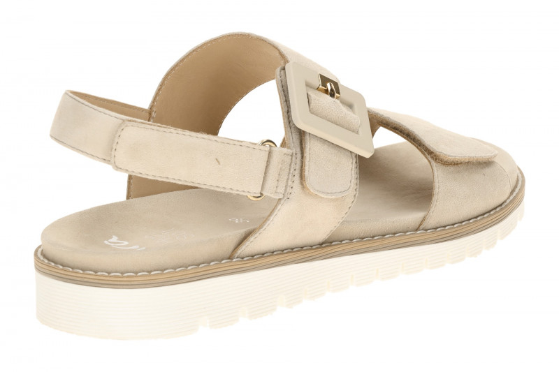 ara Kent Sandale beige Klett Samt 12-28134
