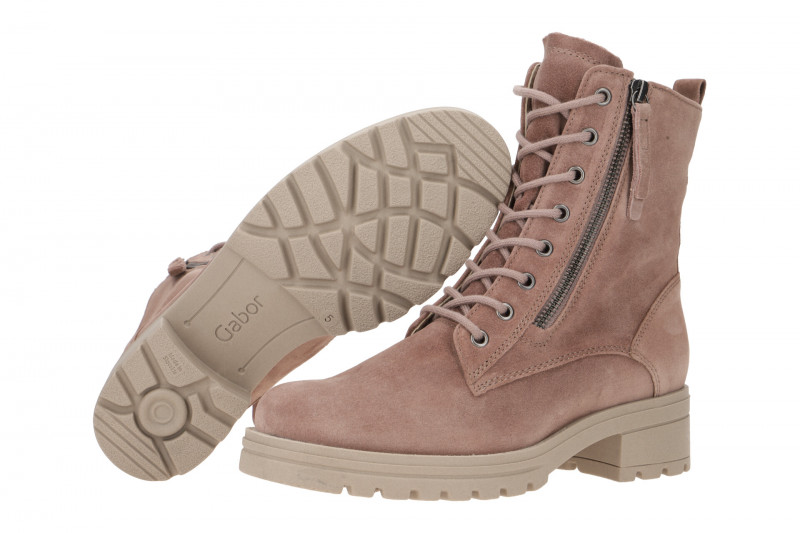 Gabor Kreta Stiefelette rosa Velour 92.785.41