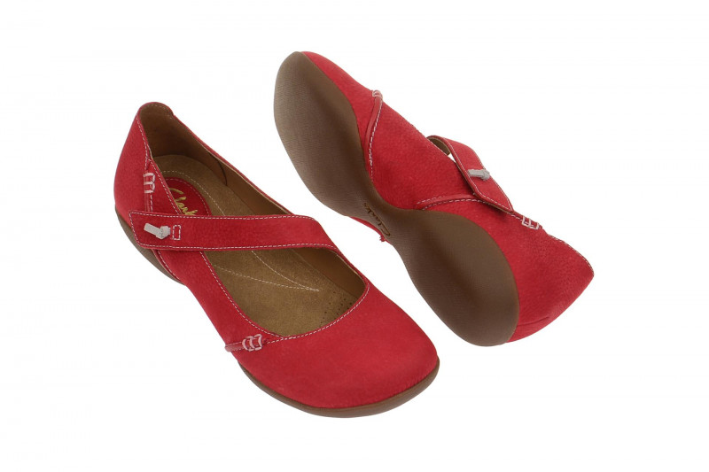 Clarks Felicia Plum Schuhe rot Slipper - 26115593 4