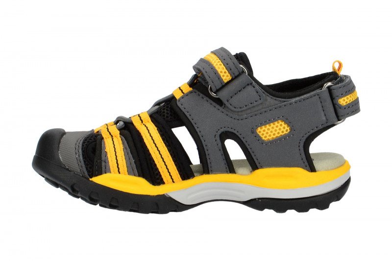 Geox Kinder Sandale grau gelb Wassertauglich