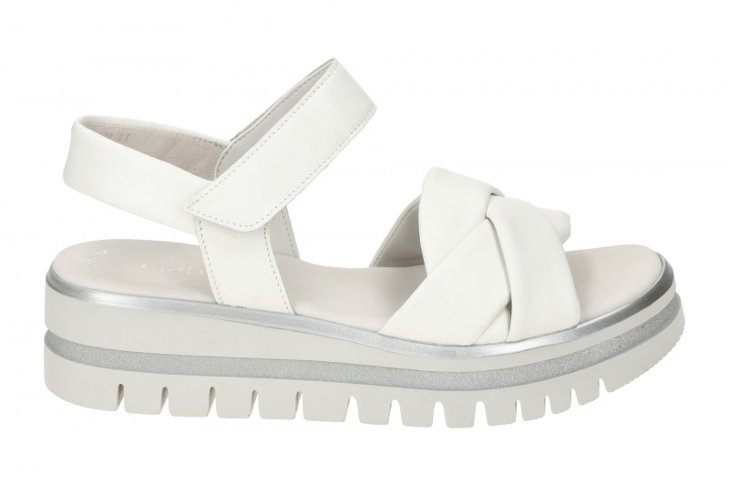 Gabor Plateau Sandalen weiß Nappa 44.622.21