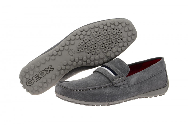Geox Snake Schuhe Mokassin grau U5207A