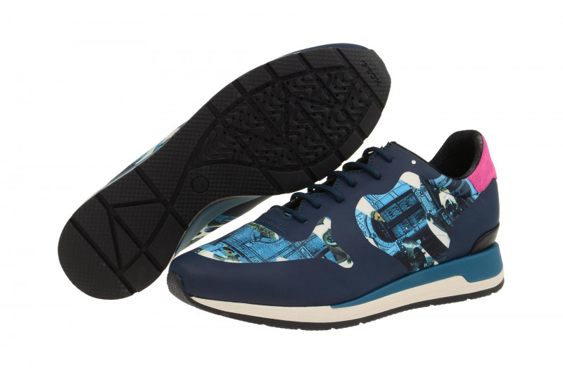 Geox Shahira Designer Schuhe blau print