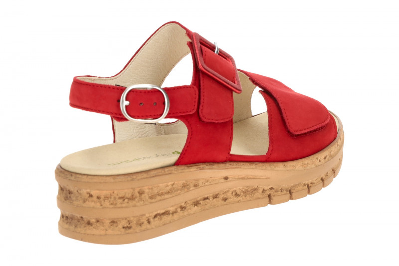 Waldläufer Arlene Plateau Sandale rot K-Weite 677001