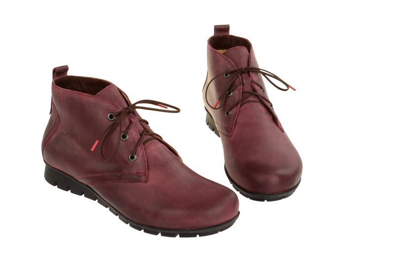 Think Menscha Schuhe Stiefelette dunkelrot