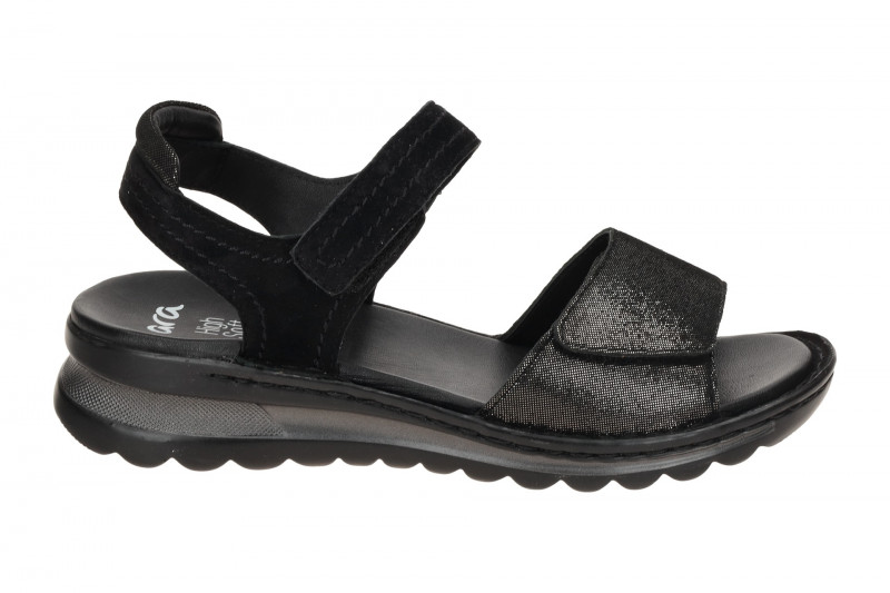 ara Tampa Sandale schwarz Glitzer gepunktet 12-47207