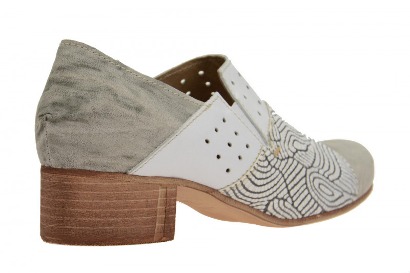 Charme Schuhe grau weiß gestreift 0074