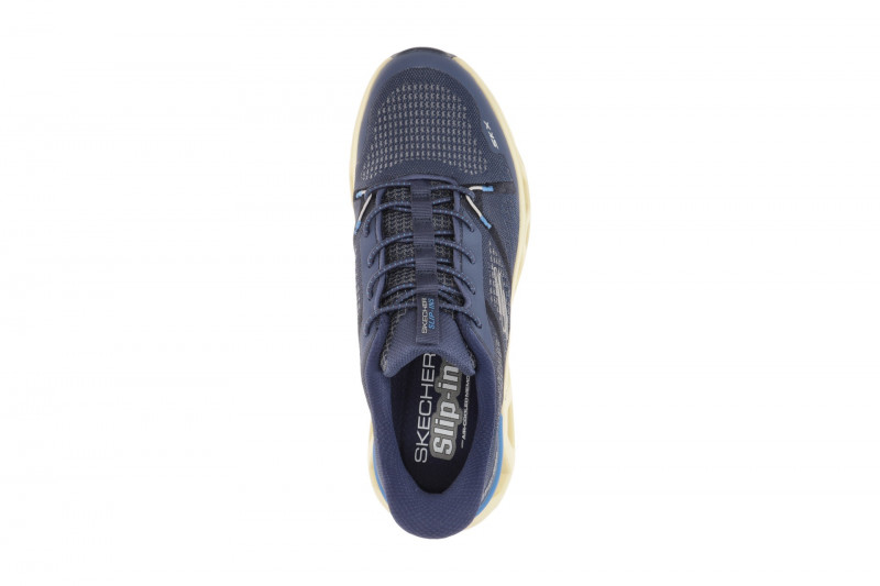 Skechers Glide Step Schuhe blau gelb Herren Slip-Ins 233023