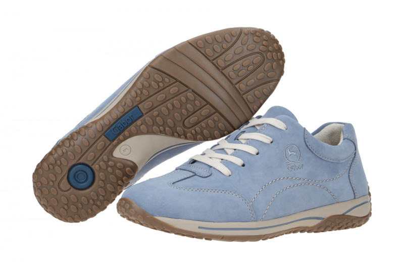 Gabor comfort Schuhe Sneaker blau Nubuck 66.385.16