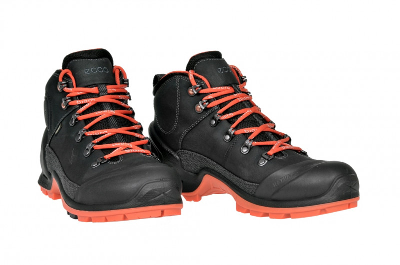 Ecco Biom Terrain Stiefelette in schwarz orange Yakleder Gore-Tex