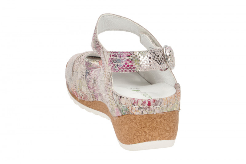 Waldläufer Hanila Sandale rosa bunt Glanz Effekt 306005